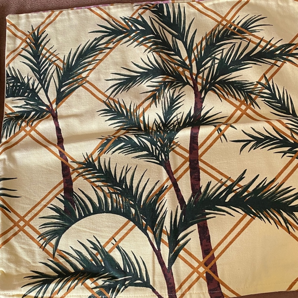 IKEA SOMMAR Green and Yellow Palm Tree Accent Pillow Covers, Set of Two - Picture 4 of 8